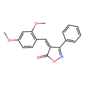 (4Z)-4-[(2,4-dimethoxyphenyl)methylidene]-3-phenyl-1,2-oxazol-5-one structure