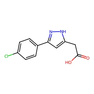 1h-Pyrazole-3-acetic acid, 5-(4-chlorophenyl)- structure