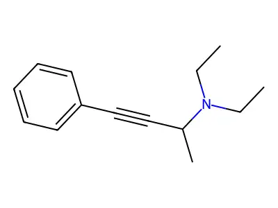 N,N-diethyl-4-phenylbut-3-yn-2-amine structure