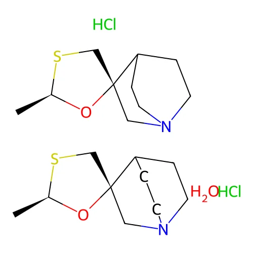 Cevimeline hydrochloride hemihydrate structure