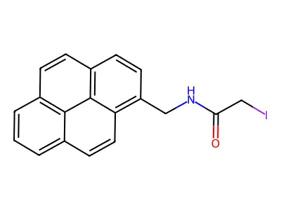 N-(1-Pyrenemethyl)iodoacetamide structure