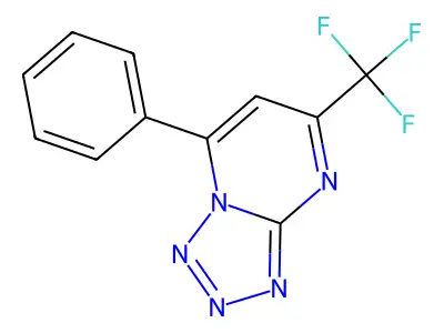7-Phenyl-5-(trifluoromethyl)[1,2,3,4]tetraazolo[1,5-a]pyrimidine structure
