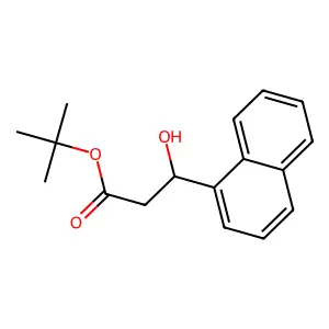 Propanoic acid, 3-hydroxy-3-(1-naphthyl)-, t-butyl ester structure