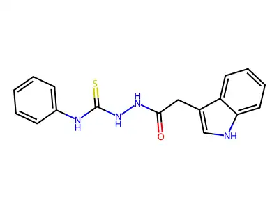 2-[2-(1H-indol-3-yl)acetyl]-N-phenyl-1-hydrazinecarbothioamide structure