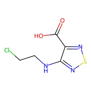 4-[(2-Chloroethyl)amino]-1,2,5-thiadiazole-3-carboxylic acid structure