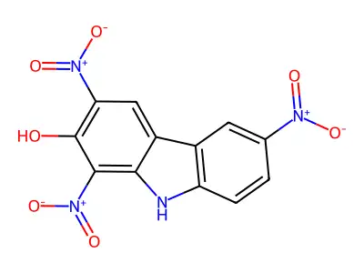 2-Hydroxy-1,3,6-trinitrocarbazole structure