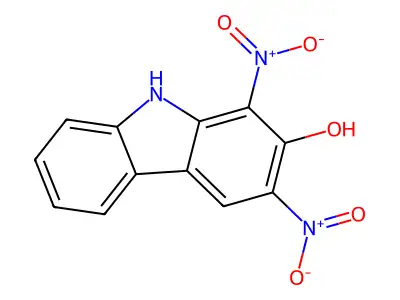 2-Hydroxy-1,3-dinitrocarbazole structure