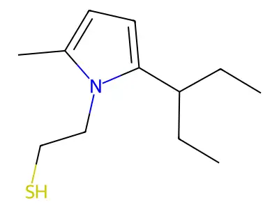 1H-Pyrrole-1-ethanethiol, 2-(1-ethylpropyl)-5-methyl- structure