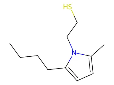 1H-Pyrrole-1-ethanethiol, 2-butyl-5-methyl- structure