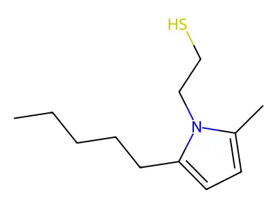 1H-Pyrrole-1-ethanethiol, 2-methyl-5-pentyl- structure