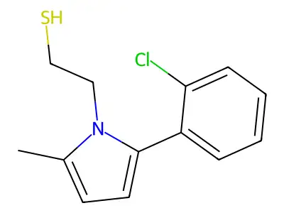 1H-Pyrrole-1-ethanethiol, 2-(2-chlorophenyl)-5-methyl- structure