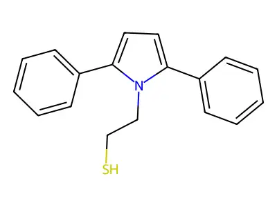 1H-Pyrrole-1-ethanethiol, 2,5-diphenyl- structure