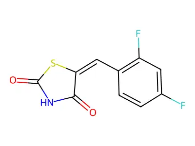 5-(2,4-Difluorobenzylidene)thiazolidine-2,4-dione structure