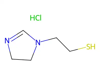 1H-Imidazole-1-ethanethiol, 4,5-dihydro-, monohydrochloride structure