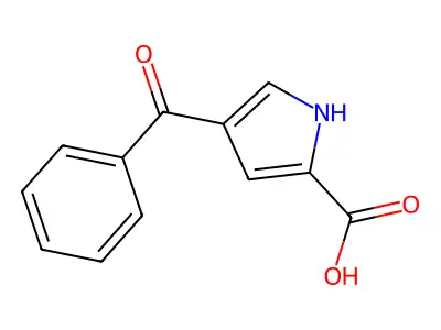 4-benzoyl-1H-pyrrole-2-carboxylic Acid structure