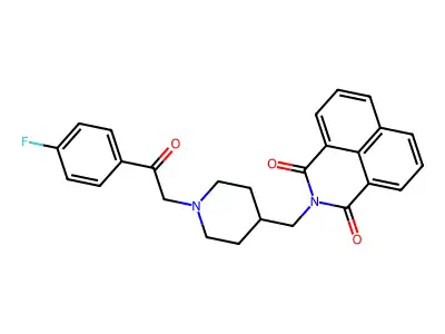 2-[[1-[2-(4-fluorophenyl)-2-oxoethyl]-4-piperidinyl]methyl]-1h-benz[de]isoquinoline-1,3(2h)-dione structure