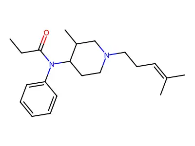 Propanamide, N-(3-methyl-1-(4-methyl-3-pentenyl)-4-piperidinyl)-N-phenyl- structure