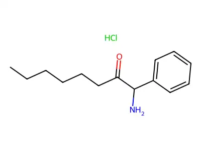 1-Amino-1-phenyloctan-2-one--hydrogen chloride (1/1) structure