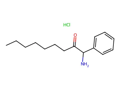 1-Amino-1-phenylnonan-2-one--hydrogen chloride (1/1) structure