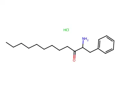 2-Amino-1-phenyldodecan-3-one--hydrogen chloride (1/1) structure