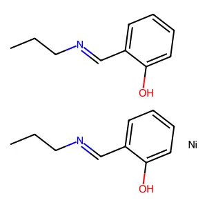 Nickel;bis(2-(propyliminomethyl)phenol) structure