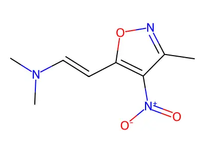 Dimethyl[2-(3-methyl-4-nitro-1,2-oxazol-5-yl)ethenyl]amine structure