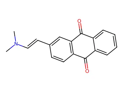 2-[2-(Dimethylamino)ethenyl]anthracene-9,10-dione structure