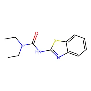 Urea, 1-(2-benzothiazolyl)-3,3-diethyl-, (crude) structure