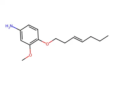 4-Hept-3-enoxy-3-methoxyaniline structure