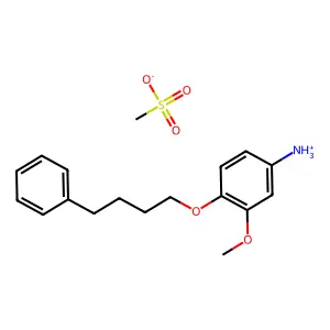 Methanesulfonic acid--3-methoxy-4-(4-phenylbutoxy)aniline (1/1) structure