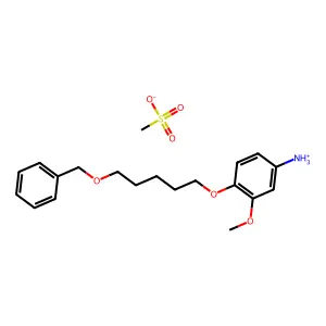 m-Anisidine, 4-((5-(benzyloxy)pentyl)oxy)-, methanesulfonate structure
