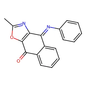 2-Methyl-4-(phenylimino)naphth(2,3-d)oxazol-9-one structure