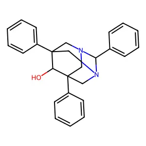 1,3-Diazaadamantan-6-ol, 2,5,7-triphenyl- structure
