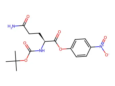 Nalpha-(tert-butoxycarbonyl)glutamine 4-nitrophenyl ester structure