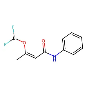 Difluoro(3-oxo-N-phenylbutyramidato-O,O')boron structure
