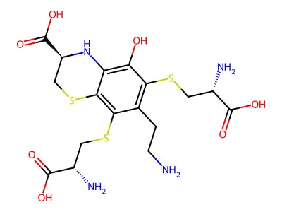 6,8-Di-S-cysteinyldihydrobenzothiazine structure