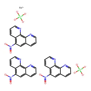 Ferrous, tris(5-nitro-1,10-phenanthroline)-, diperchlorate structure