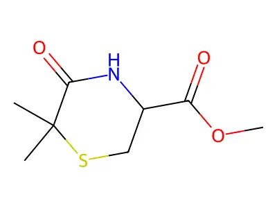 Methyl 6,6-dimethyl-5-oxo-3-thiomorpholinecarboxylate structure