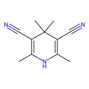 2,4,4,6-Tetramethyl-1,4-dihydropyridine-3,5-dicarbonitrile structure
