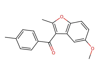 (5-Methoxy-2-methyl-1-benzofuran-3-yl)-(4-methylphenyl)methanone structure