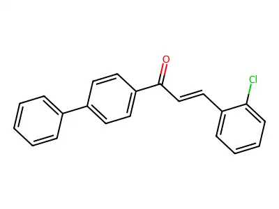 3-(2-Chlorophenyl)-1-(4-phenylphenyl)prop-2-en-1-one structure