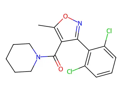 [3-(2,6-Dichloro-phenyl)-5-methyl-isoxazol-4-yl]-piperidin-1-yl-methanone structure
