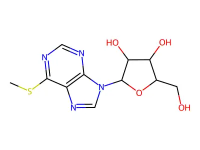 2-(Hydroxymethyl)-5-(6-methylsulfanylpurin-9-yl)oxolane-3,4-diol structure