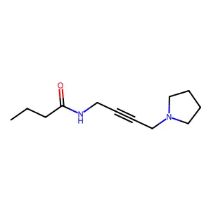 Butyramide, N-(4-(1-pyrrolidinyl)-2-butynyl)- structure
