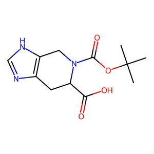 (6S)-5-[(2-methylpropan-2-yl)oxycarbonyl]-3,4,6,7-tetrahydroimidazo[4,5-c]pyridine-6-carboxylic acid structure