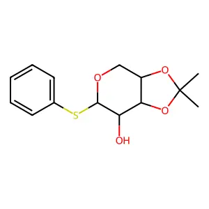 L-Arabinopyranoside phenyl-3,4-O-isopropylidene-1-thio- structure