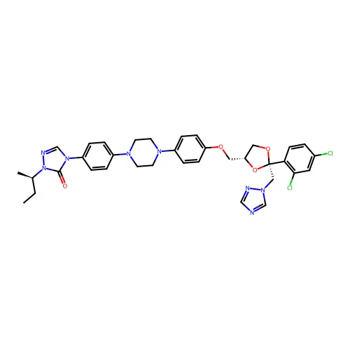 Itraconazole, (R)-(-)- structure