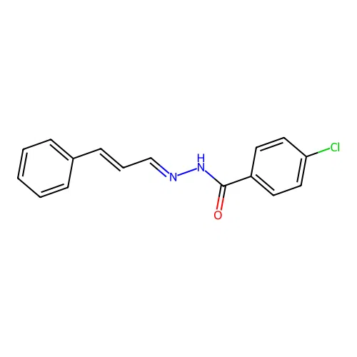 4-chloro-N-(cinnamylideneamino)benzamide structure