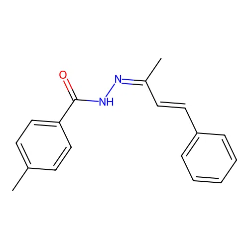 4-methyl-N-(4-phenylbut-3-en-2-ylideneamino)benzamide structure