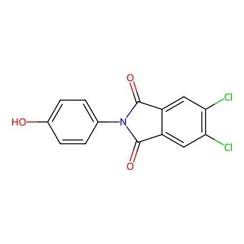 5,6-Dichloro-2-(4-hydroxy-phenyl)-isoindole-1,3-dione structure